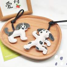 SNOOPY 1 Set Leather Filled Leopard Print Dog Pendant, Cute Cartoon Backpack Pendant, Doll Pendant, Keychain, Small Gift, Suitable For New Year, Valentine's Day, Easter [Random Style] - Multicolor - View 1