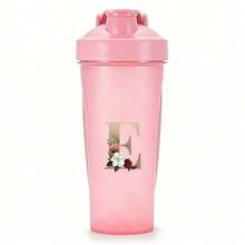 Letter Printing Shaker Protein Bottle Powder Shake Cup Large Capacity Water Bottle Water Cup Mixing Cup Body Building Exercise Mixing Bottle Portable Shakers - Pink - View 27