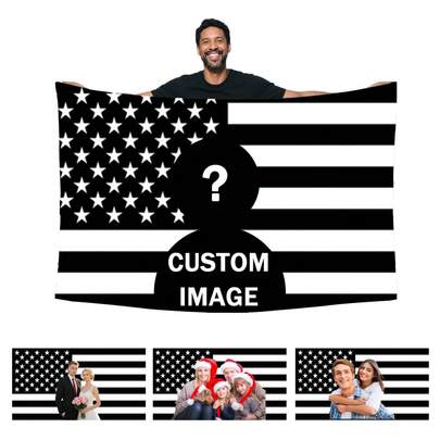 Custom Flag Tapestry Personalized Photo Flag Funny Tapestry Wall Hanging Decor For Bedroom Living Room Clubs University Dormitories Party