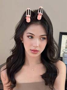 Curling Comb, Curling Iron With Handle, Suitable For Hairdressers, Beauty Salons And Women's Home Use, Two-In-One Curling And Straightening Comb, Hair Comb, Brush, Hair Styling Tool - Multicolor - View 3