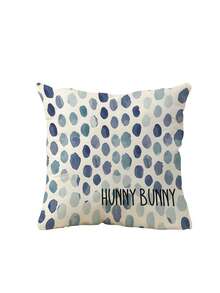 1pc/4pcs Rabbit & Easter Egg Print Pillow Cover, Home Decor Sofa Cushion Cover, Bedroom Headrest Pillow Slip, Car Lumbar Cushion Cover, Room Decor - Multicolor - View 13