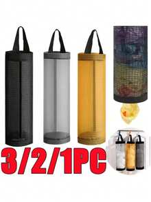 1/2/3 Piezas Soporte de pared para bolsas de compra del hogar, dispensador colgante de bolsas de plástico, organizador de bolsas de basura de cocina - Multicolor - Ver 12