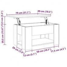 vidaXL Couchtisch Betongrau 79x49x41 Cm Holzwerkstoff - Grigio - Visualizzare 8