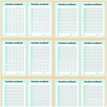 1 Pieza (48 páginas de menos de 100) Cuaderno de práctica de escritura de números interesante para niños, adecuado para cursos de escritura de preescolar y jardín de infantes de 3 a 6 años, libro de práctica de aprendizaje de matemáticas, libro de trazado de números, libro de práctica de caligrafía, trazado de números, alfabetización de educación temprana preescolar, regalo de regreso a la escuela - Multicolor - Ver 7