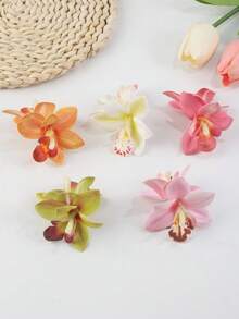 1/3/5件套马蹄莲人造花发夹，甜美海滩度假风发饰，适合情人节、复活节、主题派对、愚人节、舞台表演、感恩节，新年最佳生日礼物 - 彩色 - 查看 2