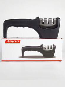 1pc Three In One Kitchen Knife Sharpener With Anti Cut Gloves -3-Level Blade Repairer And Polisher, Suitable For Chefs, Peelers, And Practical Knives - Plastic Design - Multicolor - View 6