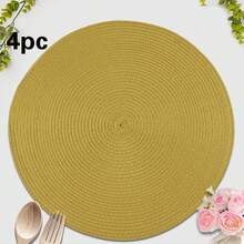 1/4/6 pièces Sets de table style bohème en PP, convient pour mariage, rassemblement campagnard, pique-nique, repas en extérieur, décoration de table pour anniversaire - Multicolore - Voir 36