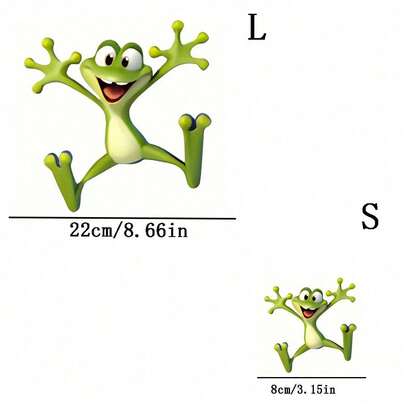 1/2/3pcs Jumping Frog Pattern Heat Transfer Stickers, Suitable For DIY T-Shirts, Jeans, Hoodies, Bags, Pillows (Mixed Colors), Holiday Handicrafts, Durable Decorative Stickers, Clothing Embellishment, Party Decoration