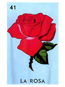 Mexican Lottery Card T Shirt With La Rosa Design - nero - Visualizzare 3