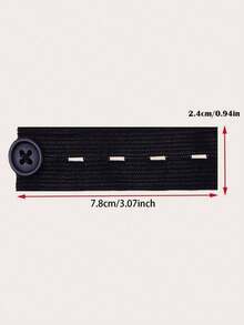 2pcs Waistband Extender Buckle, Elastic Adjustable Pant Extension, Maternity Pants Stretch Button - Belt Extension Buckle - View 6