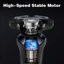 SKYWORTH Men's 3-In-1 Electric Shaver With Sideburn & Nose Hair Trimmer, USB Rechargeable, Wet & Dry Use, Electric Razor - Multicolor - View 11