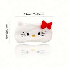 SANRIO 1 件装肉桂卷毛绒睡眠眼罩 - 可爱卡通设计，柔软遮光罩，适合各种浅棕色眼睛，兼具美观与实用性，蓬松舒适，生日礼物、情人节礼物、婚礼礼物、酒店礼物、节日派对礼物、旅行配件，失眠患者的理想之选 - 卡通 - 查看 3