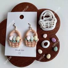 Easter Basket Egg Polymer Clay Cutters | Easter Clay Cutters | Spring Clay Cutters For Earring Jewelry Making - Easter - View 3