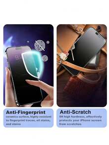 3pcs Matte Anti-Peeping Screen Protector, Compatible With IPhone 17 Pro Max/17 Pro/17 Air/17, 16e/16 Pro Max/16 Pro/16 Plus/16, 15 Pro Max/15 Pro/15 Plus/15, 14 Pro Max/14 Pro/14 Plus/14, 13 Pro Max/13 Pro/13/13 Mini, 12 Pro Max/12 Pro/12/12 Mini, 11 Pro Max/11 Pro/11 And Other Series - Black - View 5