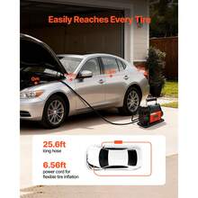 12V Heavy Duty Air Compressor, Auto-Stop Portable Tire Inflator With LCD Digital Display, 7.14 CFM 150PSI Offroad Air Pump With Adapters For Trucks Car SUV 4 X 4 Vehicle RV - 540W 7.14CFM LCD - View 4