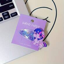 MY LITTLE PONY 5 chiếc kẹp tóc hình ngựa cầu vồng dễ thương, kẹp tóc lấp lấp lánh, phụ kiện tóc trang trí cho tiệc sinh nhật, Giáng sinh, phụ kiện đội đầu, kẹp càng cua, kẹp tóc cài, ghim cài tóc - Nhiều màu - Xem 5