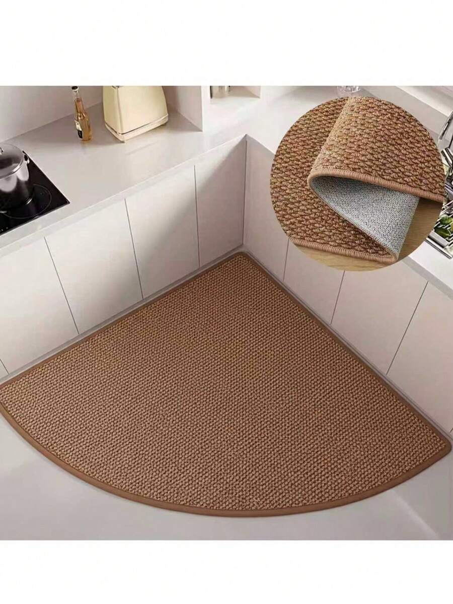 1 件菠萝形圆形地毯，适用于户外露台、阳台，防晒，美式休闲庭院木质甲板装饰地毯，北欧风格客厅卧室多功能圆形地垫 - 彩色 - 查看 1