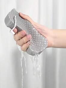 1pc Super Soft Exfoliating Bath Sponge, With Ultra Soft Body Scrub Texture, 3D Fish Scale Pattern, Bathroom Accessory - Multicolor - View 3