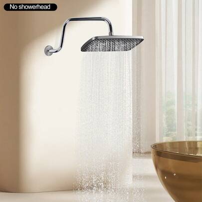 SHIOUCY Silver Stainless Steel Shower Arm 12in Extension 5.71in Lift G1/2 Interface For Home Hotel Bathroom Use