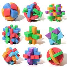 4pcs/6pcs/9pcs Colorful Transparent ABS Luban Lock Set, Brain Teaser Puzzle Toy, Unlocking Disassembly Thinking Jigsaw For Kids, Teens, Adults, Montessori STEM Educational Toy - Multicolor - View 2