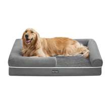 jjyuFeandrea Cama Ortopedica para Perros Sofa Cama para Mascotas Funda Extrae y Lavable 112 x 86 x 20  Gris Claro MPGW068G02Sofá cama - 112 largo x 86 ancho x 20 alto cm - Ver 1