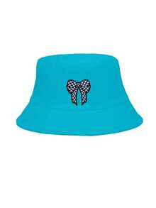1pc Women's Plaid Bow Bucket Hat, Sun Protection, Windproof, Warm, Suitable For Daily Wear - Multicolor - View 10
