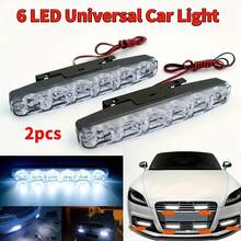 Universal DC 12V DRL 6 LEDs Car Styling Car Daytime Running Lights Car Daytime LED Light Car Auto Motorcycle Light Assembly Driving Fog Light - 2pcs - View 12