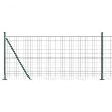 vidaXL 0,8 X 10 M Grüner Stahl- Und PVC-Zaun Mit Pfosten - A - Xem 2