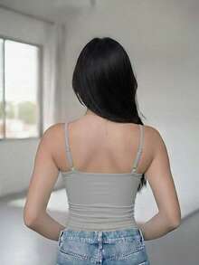 Women's Formal Blouse With Adjustable Straps In Suplex Fabric - 灰色 - 查看 2