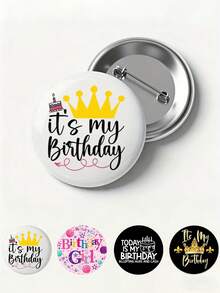 2026 New Fashionable Animal Shaped Brooch/Round Pin, Cartoon Style, Unisex, Suitable As Gift For Friends, Colleagues, Students, Fun Present - Multicolor - View 1