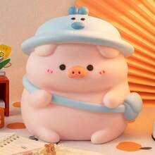 1pc Large Capacity Piggy Bank Backpack, Shock-Resistant Ceramic Coin Bank, INS Style - Blue - View 2