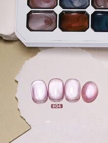 9 Color, Adorable Candy-Colored Cat-Eye Solid Gel Nail Polish, UV Gel DIY Nail Art, Charming And Elegant, A Perfect Gift For Girls. - 彩色 - 查看 6