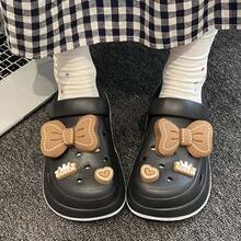 2026 New EVA Clogs, Fashionable & Versatile Thick Sole Closed Toe Slip-On Sandals For Summer - Black - View 6