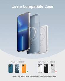 2026 Version MagSafe Portable Charger For IPhone5000mAh 20W Magnetic Fast Charging Power Bank, Wireless Battery Pack With 20W USB-C Output, Fits IPhone17/16/15/14/13/12 Series - A - Xem 6