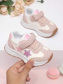 儿童休闲运动鞋，新款软底百搭女童帆布鞋，时尚男童休闲鞋 - 粉色 - 查看 1