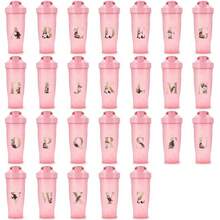 Letter Printing Shaker Protein Bottle Powder Shake Cup Large Capacity Water Bottle Water Cup Mixing Cup Body Building Exercise Mixing Bottle Portable Shakers - Pink - View 5