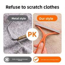 Double-Sided Lint Remover, Manual Fabric Shaver, Fuzz Pill Remover Tool, Clothes Defuzzer, Pet Hair Cleaning Tool - Blue/1 - View 2