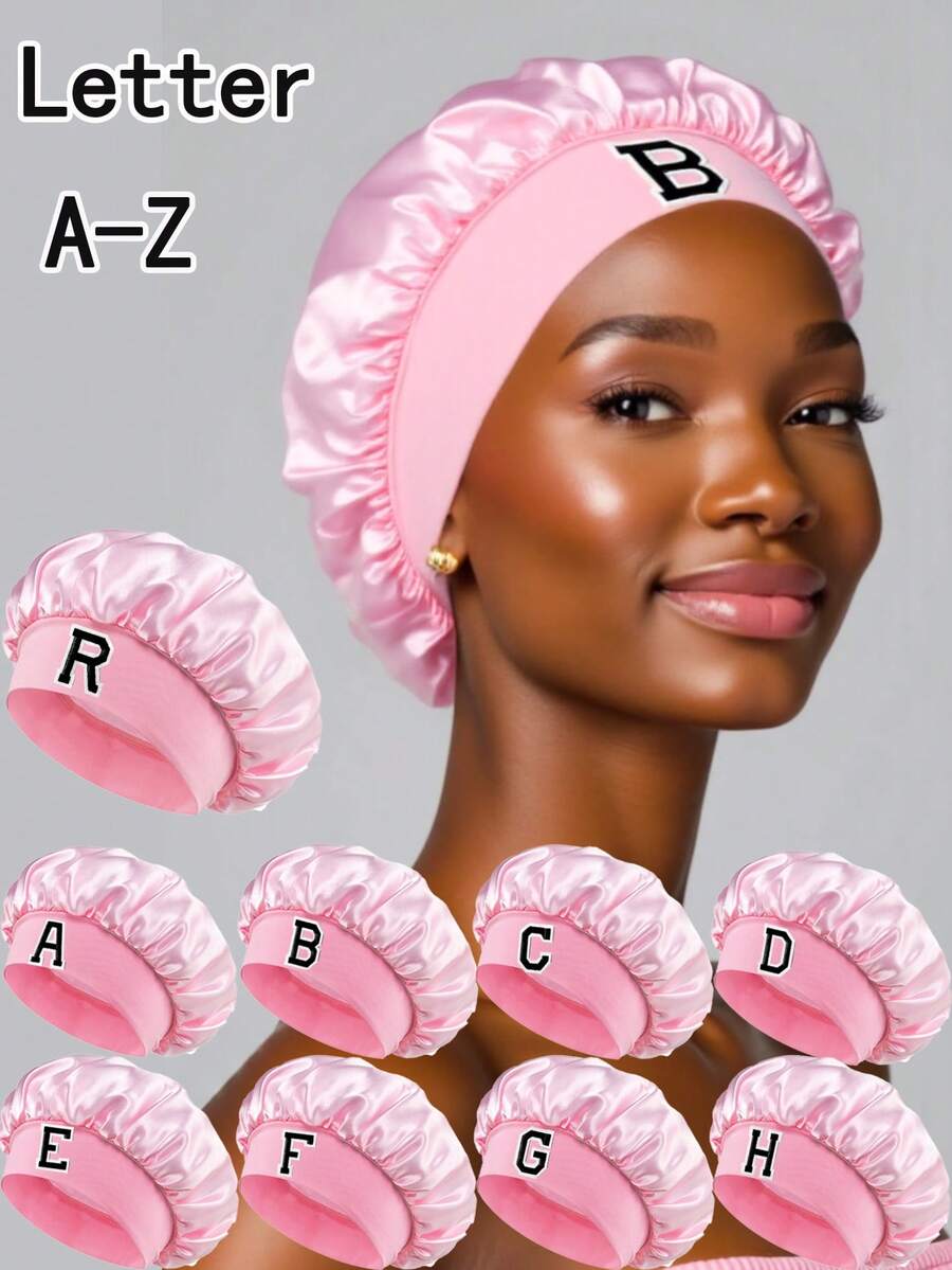 2026 Halloween Christmas New Year Women Silk Sleep Cap, Soft Satin Sleep Hat Suitable For Natural Curly Hair - Pink 1 - View 1