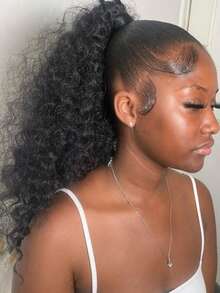 Hidden Strap 360 Full Lace Front Wigs Human Hair 250 Density Invisible Strap Deep Wave Lace Front Wigs Human Hair Pre Plucked Bleached Konts Deep Wave HD Lace Frontal Wig With Drawstring Natural Hairline 360 Glueless Curly Human Hair Wigs With Baby Hair - Natural Black - View 2