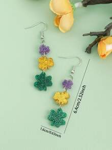 Fashionable & Cute Clover Series Earrings, Carnival Series Earrings, Suitable For Festivals And Daily Wear - Multicolor - View 2