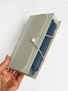 可折叠透明防刮美甲贴纸收纳册，指甲油贴纸整理展示工具 - 彩色 - 查看 3