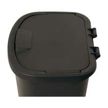 Space-Saving Design 11 Gallon Plastic Kitchen Waste Bin With Lift Top Lid For Effortless Cleaning, Black - Default - View 7