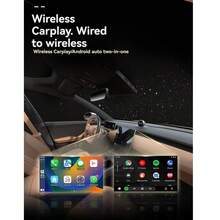 2-In-1 Wireless CarPlay Adapter - 1 USB-C Adapter For IPhone And Android Phones - Plug And Play Portable, Supports Music Streaming, Calls And Navigation, Universal Compatibility, Built-In Wireless Technology, No Battery Included - Silver - View 5