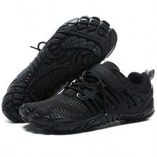 ZIITOP Barefoot Shoes Men Wide Toe Box Zero Drop Water Shoes Men For Gym Workout Minimalist Weightlifting Cross-Trainer Running Hike Grounded Footwear - 黑色 - 查看 10