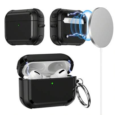 Capa Protetora de Fone de Ouvido Apple Pro3, Material TPU, Capa Magnética Anti-Queda para Fone de Ouvido Sem Fio Pro2
