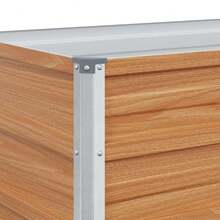 vidaXL Hochbeet Hellbraun 320 x 40 x 45 cm, verzinkter Stahl - A - Übersicht 9