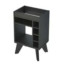 Bar Drink Aparador com Espelho e Adega com 6 Nichos - Artely - Preto - Visão 7