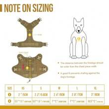 OneTigris Arnés Táctico Militar para Perros Grandes y Medianos con Asa Chaleco de Servicio Sin Tirones y Paneles de  Ajustable Diseño Ergonómico y Resistente Antidesgarro - Bronce - Ver 3