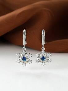 Vanel 1 Pair Fashionable Snowflake Design Pendant Earrings, Women's Fashion Earrings - earrings - View 5