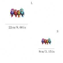 1pc/2pcs/3pcs Four Birds In A Row Heat Transfer Patch, Ironing And Washable, Suitable For T-Shirts, Jeans, Sweaters, Handbags, Pillows, Cushions - 3PCS-s - View 4